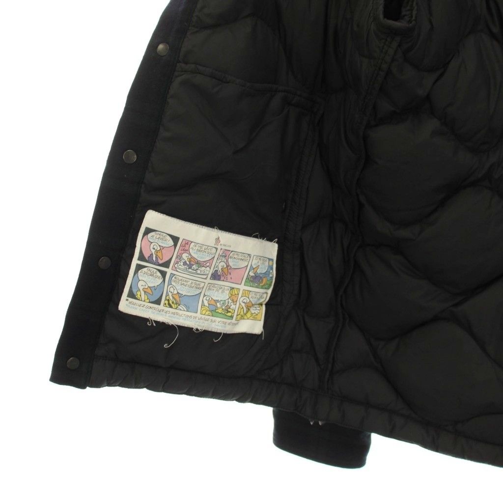 Moncler Nambour Down Jacket Check Quilted 1 Navy Green YM — view 4