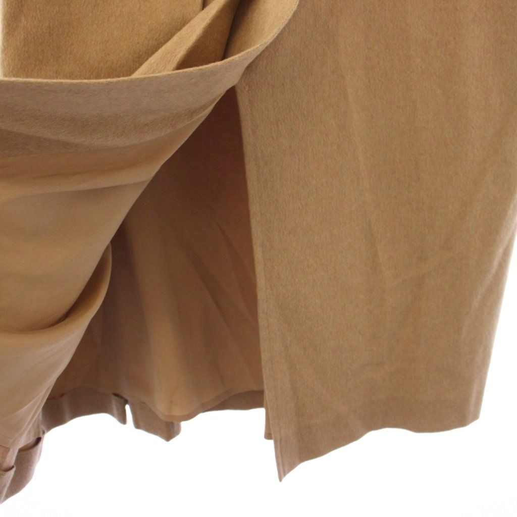 Max Mara Skirt Camel Pleated Calf Length Long Beige TK — view 6
