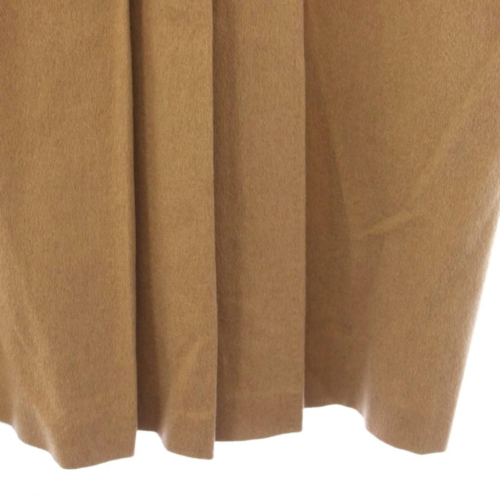 Max Mara Skirt Camel Pleated Calf Length Long Beige TK — view 5