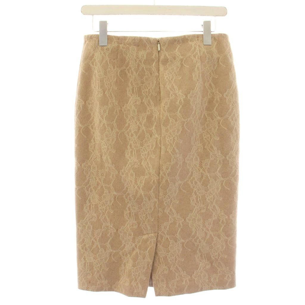 Max Mara Tight Skirt Lace Knee Length 40 Beige TK — view 2