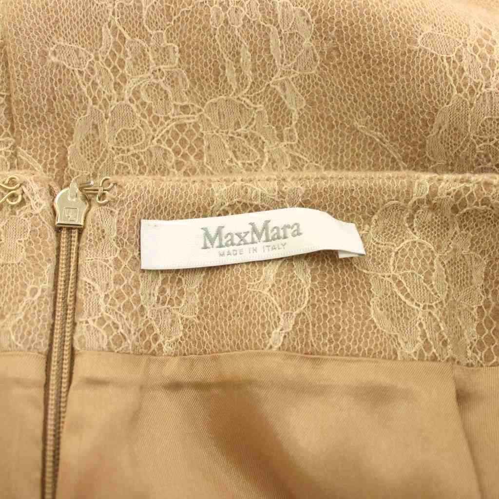 Max Mara Tight Skirt Lace Knee Length 40 Beige TK — view 5