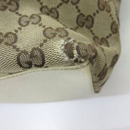 Gucci GG Canvas Tote Shoulder Bag Beige White — view 5