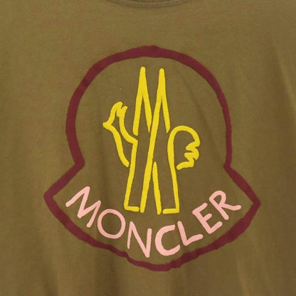 Moncler SS T-Shirt Print XS Khaki — view 4