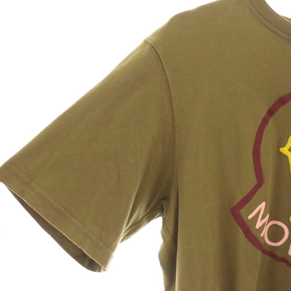 Moncler SS T-Shirt Print XS Khaki — view 3