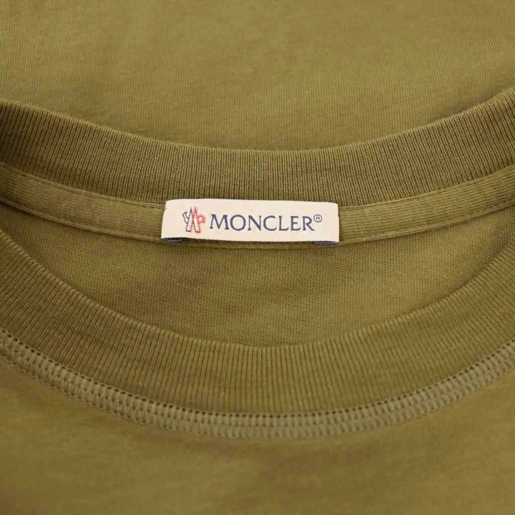 Moncler SS T-Shirt Print XS Khaki — view 5