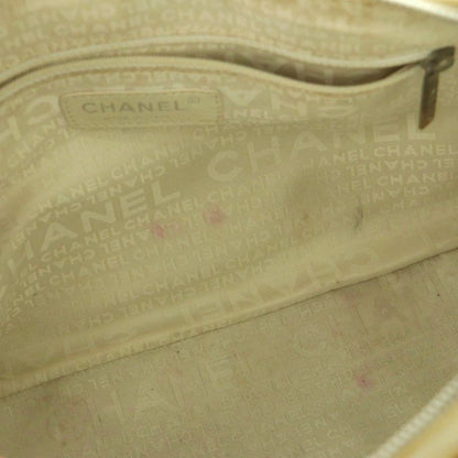 Chanel Handbag Knit Leather Trim Ivory — view 9