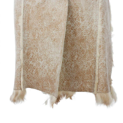 Dolce & Gabbana Coat Shearling Leather Knit Contrast High Neck Long Length 42 — view 4