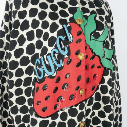 Gucci Strawberry Print Jacket All Over Pattern Sequins S Multicolor — view 3