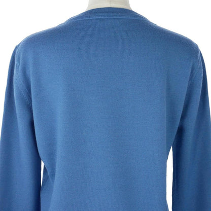 Fendi Monster Star Fur Knit Sweater Crew Neck Wool 40 Blue — view 5