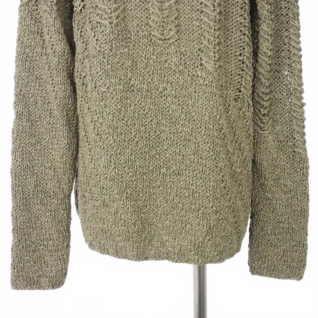 Fendi Cotton Knit Cardigan Long Sleeve with Collar Logege 46 Gray G3x — view 7