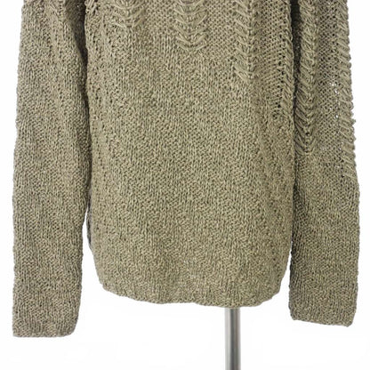 Fendi Cotton Knit Cardigan Long Sleeve with Collar Logege 46 Gray G3x — view 7