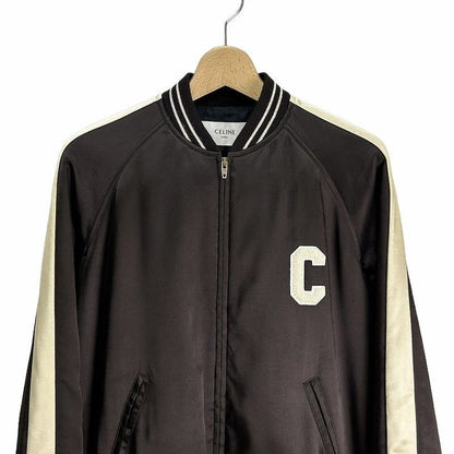 Celine Souvenir Teddy Jacket Satin Brown 34 — view 3