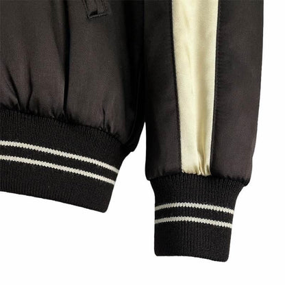 Celine Souvenir Teddy Jacket Satin Brown 34 — view 6