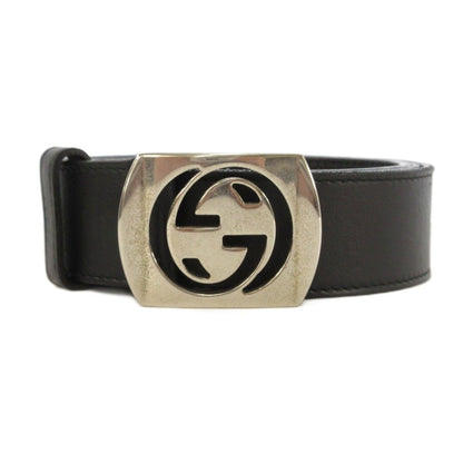 Gucci Interlocking Belt Leather Black SK — view 2