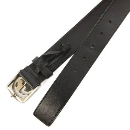 Gucci Interlocking Belt Leather Black SK — view 3