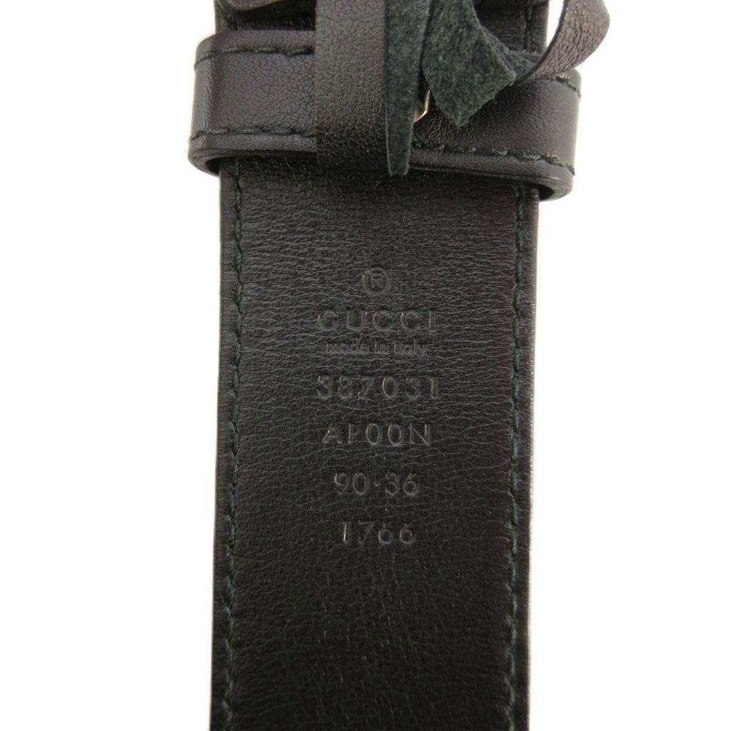 Gucci Interlocking Belt Leather Black SK — view 5