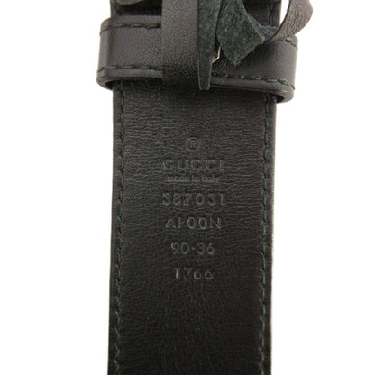 Gucci Interlocking Belt Leather Black SK — view 5