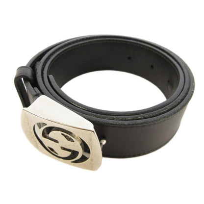 Gucci Interlocking Belt Leather Black SK