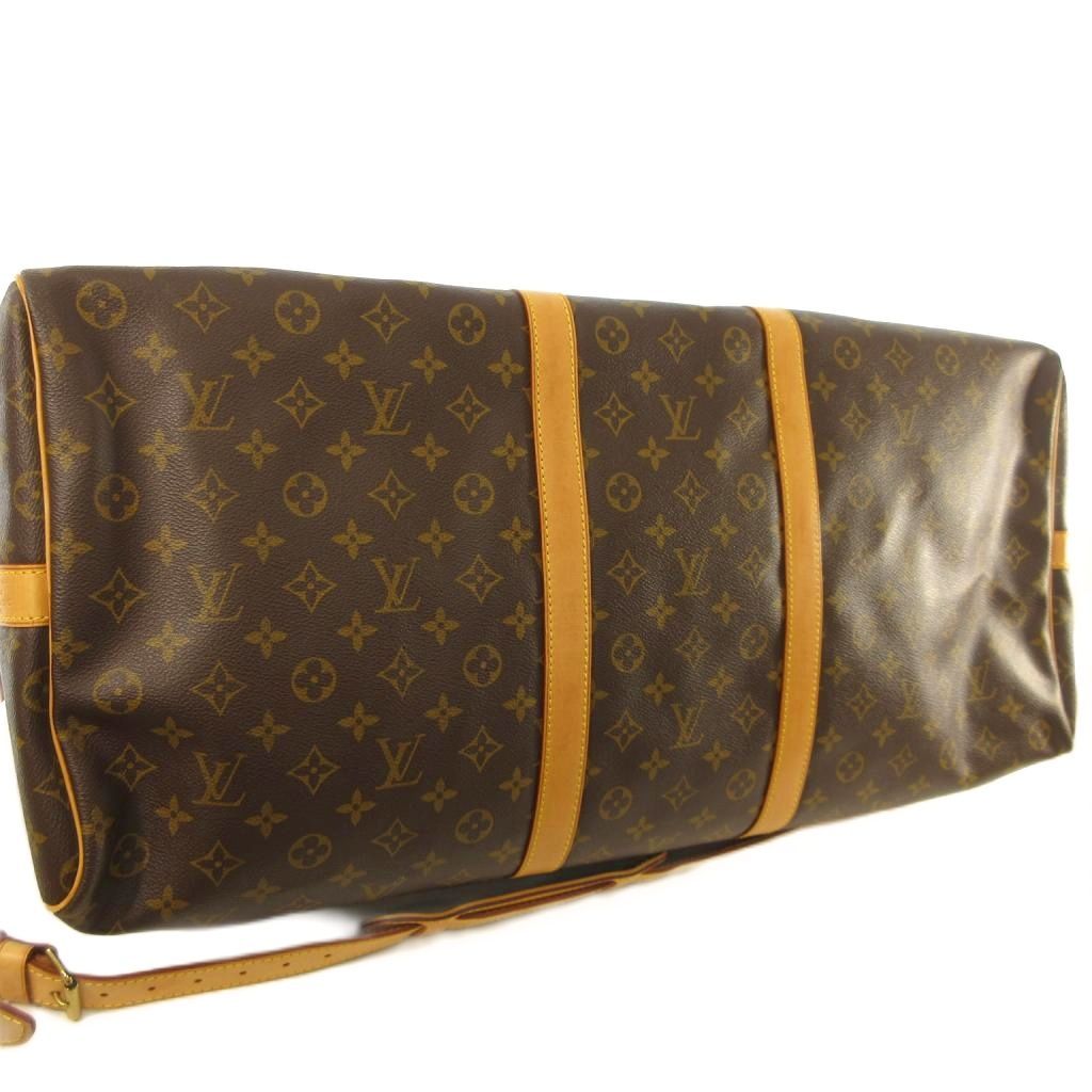 Louis Vuitton Keepall Bandouliere 60 Monogram Boston Bag Shoulder Brown — view 3