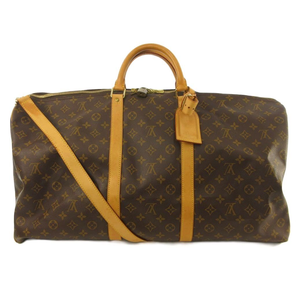 Louis Vuitton Keepall Bandouliere 60 Monogram Boston Bag Shoulder Brown