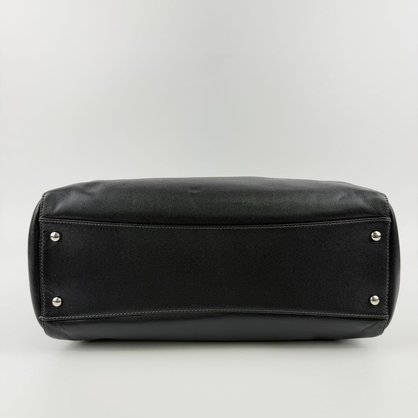 Chanel CC Logo Executive Tote Black Caviar Leather Vintage — view 7