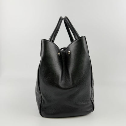 Chanel CC Logo Executive Tote Black Caviar Leather Vintage — view 5