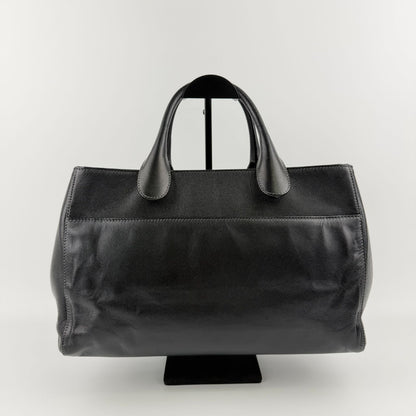 Chanel CC Logo Executive Tote Black Caviar Leather Vintage — view 4