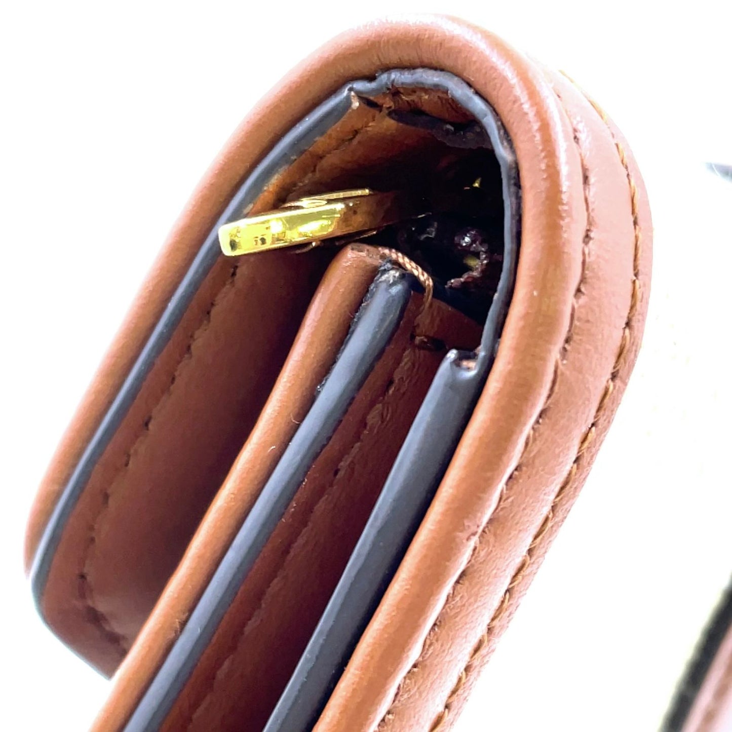 Louis Vuitton Portefeuille LV Pont Neuf Compact Leather Canvas Brown Beige — view 9