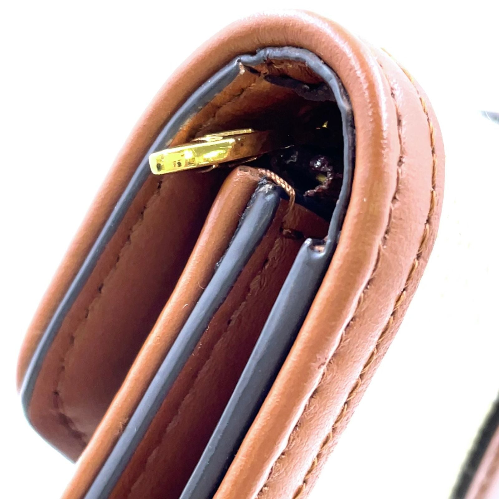 Louis Vuitton Portefeuille LV Pont Neuf Compact Leather Canvas Brown Beige — view 9