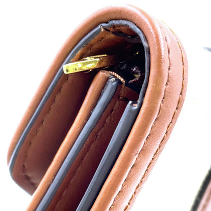 Louis Vuitton Portefeuille LV Pont Neuf Compact Leather Canvas Brown Beige — view 9