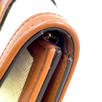 Louis Vuitton Portefeuille LV Pont Neuf Compact Leather Canvas Brown Beige — view 6