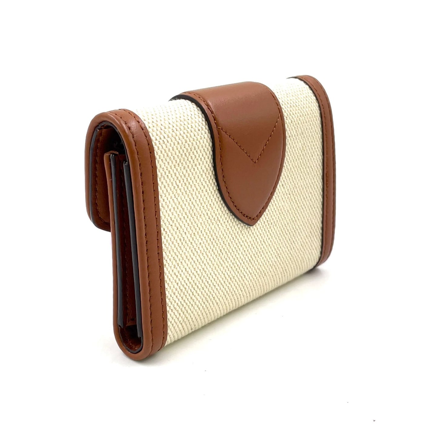 Louis Vuitton Portefeuille LV Pont Neuf Compact Leather Canvas Brown Beige — view 2
