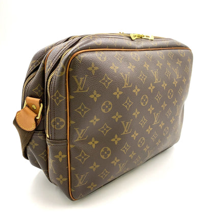 Louis Vuitton Reporter GM Monogram Leather Brown Light Shoulder Bag Gold — view 2