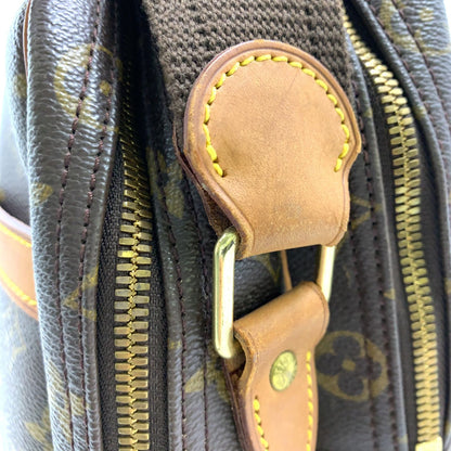 Louis Vuitton Reporter GM Monogram Leather Brown Light Shoulder Bag Gold — view 5