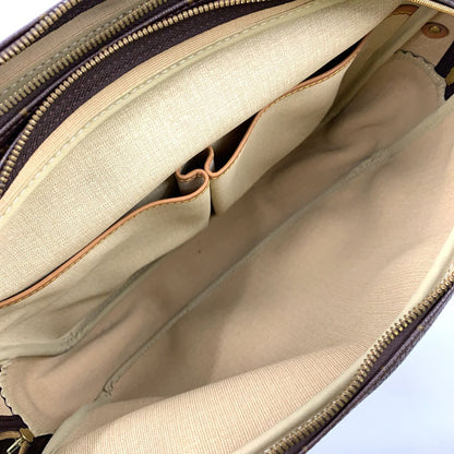 Louis Vuitton Reporter GM Monogram Leather Brown Light Shoulder Bag Gold — view 3