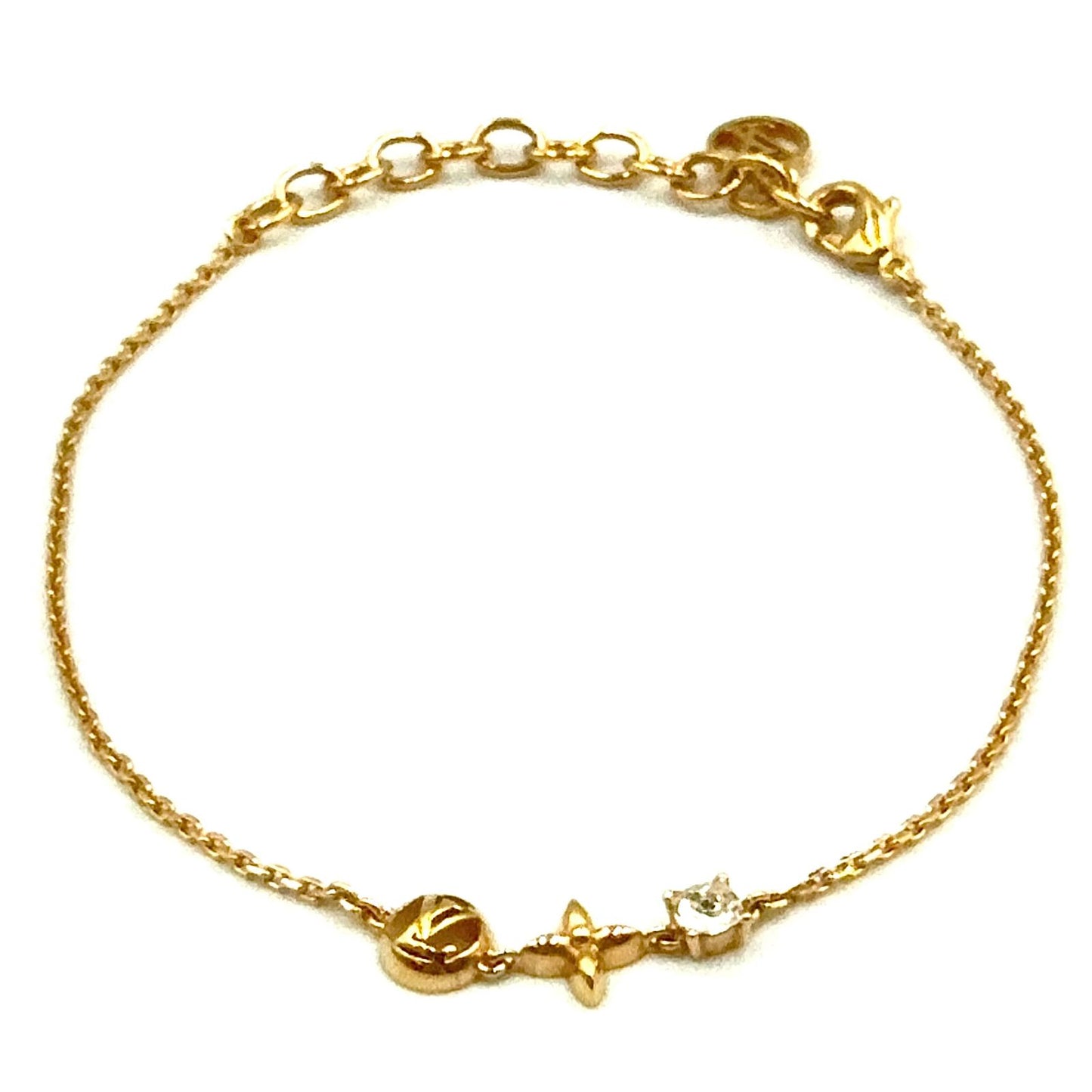 Louis Vuitton Petit Line Stone Clear Gold Bracelet