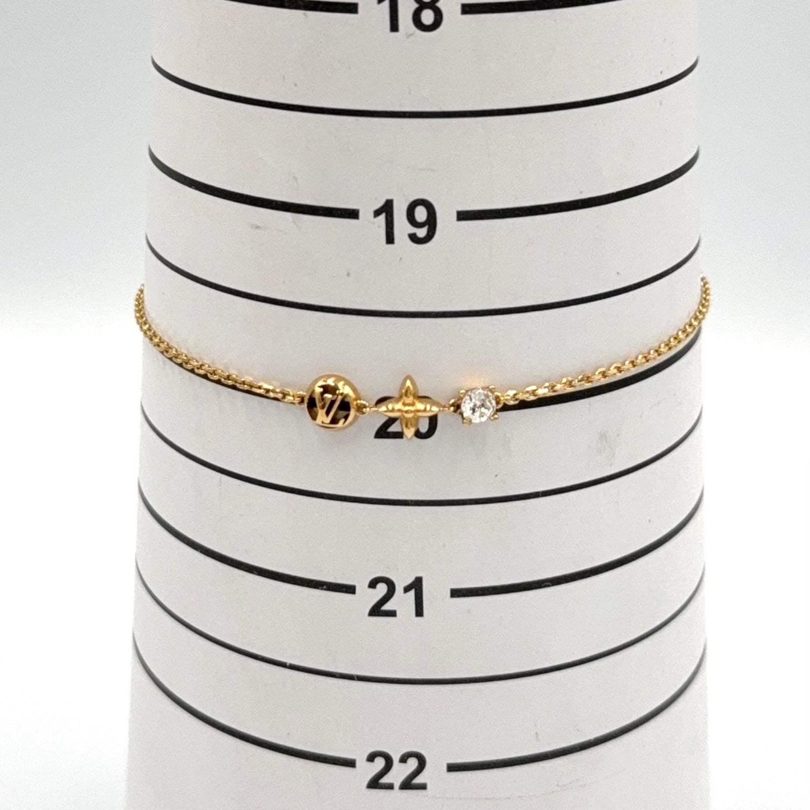 Louis Vuitton Petit Line Stone Clear Gold Bracelet — view 9