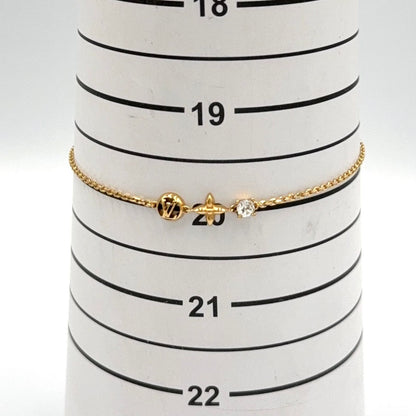 Louis Vuitton Petit Line Stone Clear Gold Bracelet — view 9