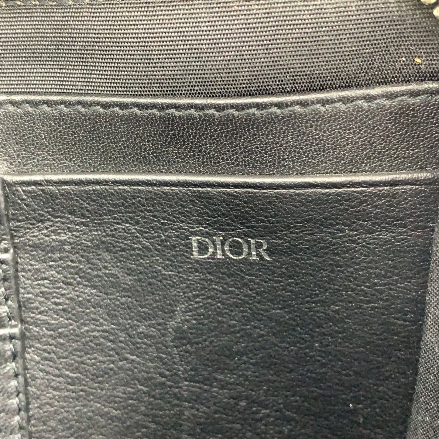 Dior Oblique Galaxy Leather Black Shoulder Bag Silver — view 4