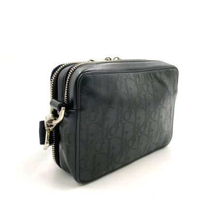 Dior Oblique Galaxy Leather Black Shoulder Bag Silver — view 2