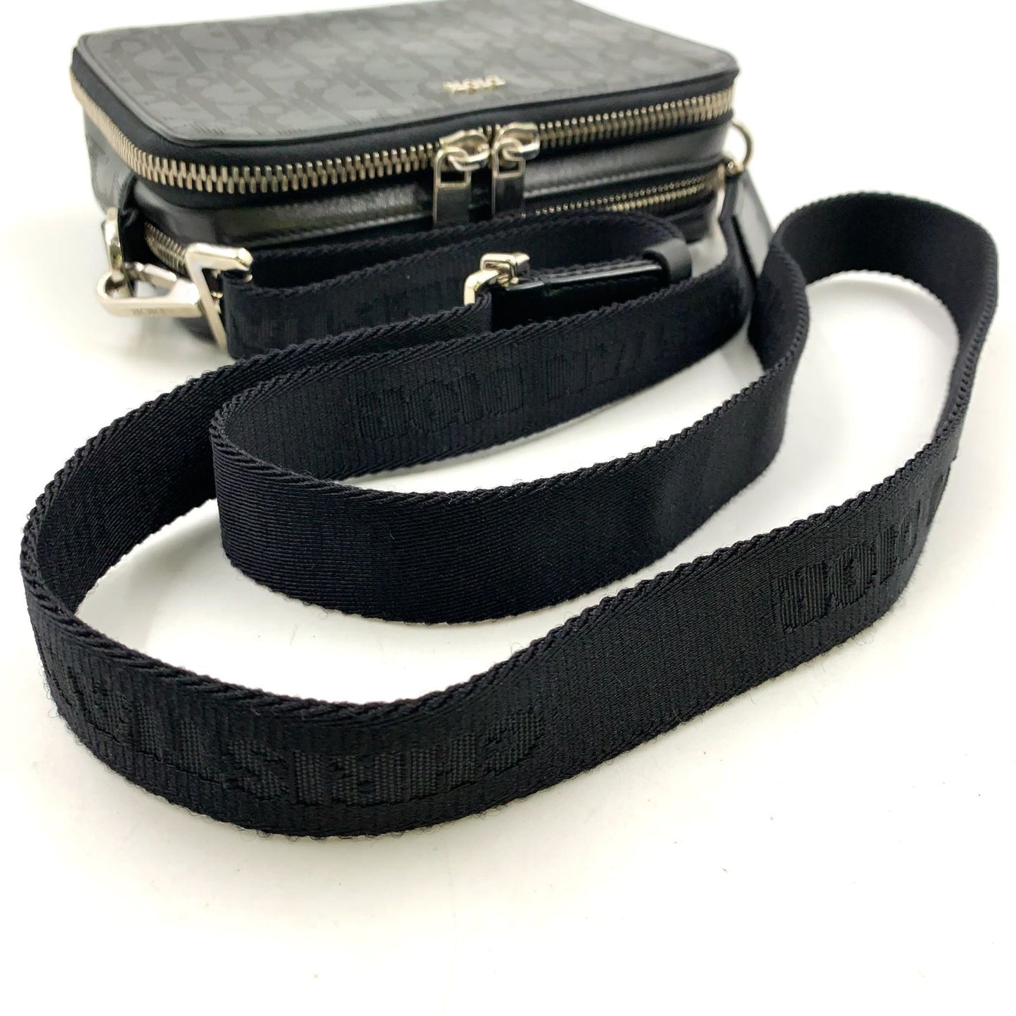 Dior Oblique Galaxy Leather Black Shoulder Bag Silver — view 5