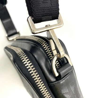 Dior Oblique Galaxy Leather Black Shoulder Bag Silver — view 8