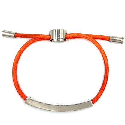 Louis Vuitton LV Space Metal Nylon Orange Silver Bracelet — view 3
