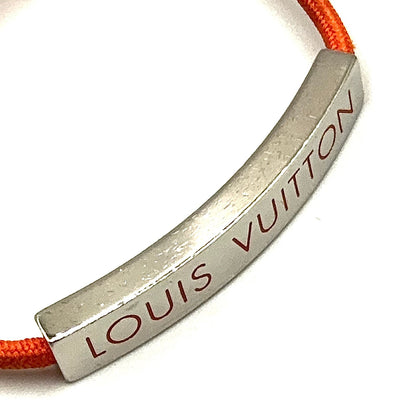Louis Vuitton LV Space Metal Nylon Orange Silver Bracelet — view 8