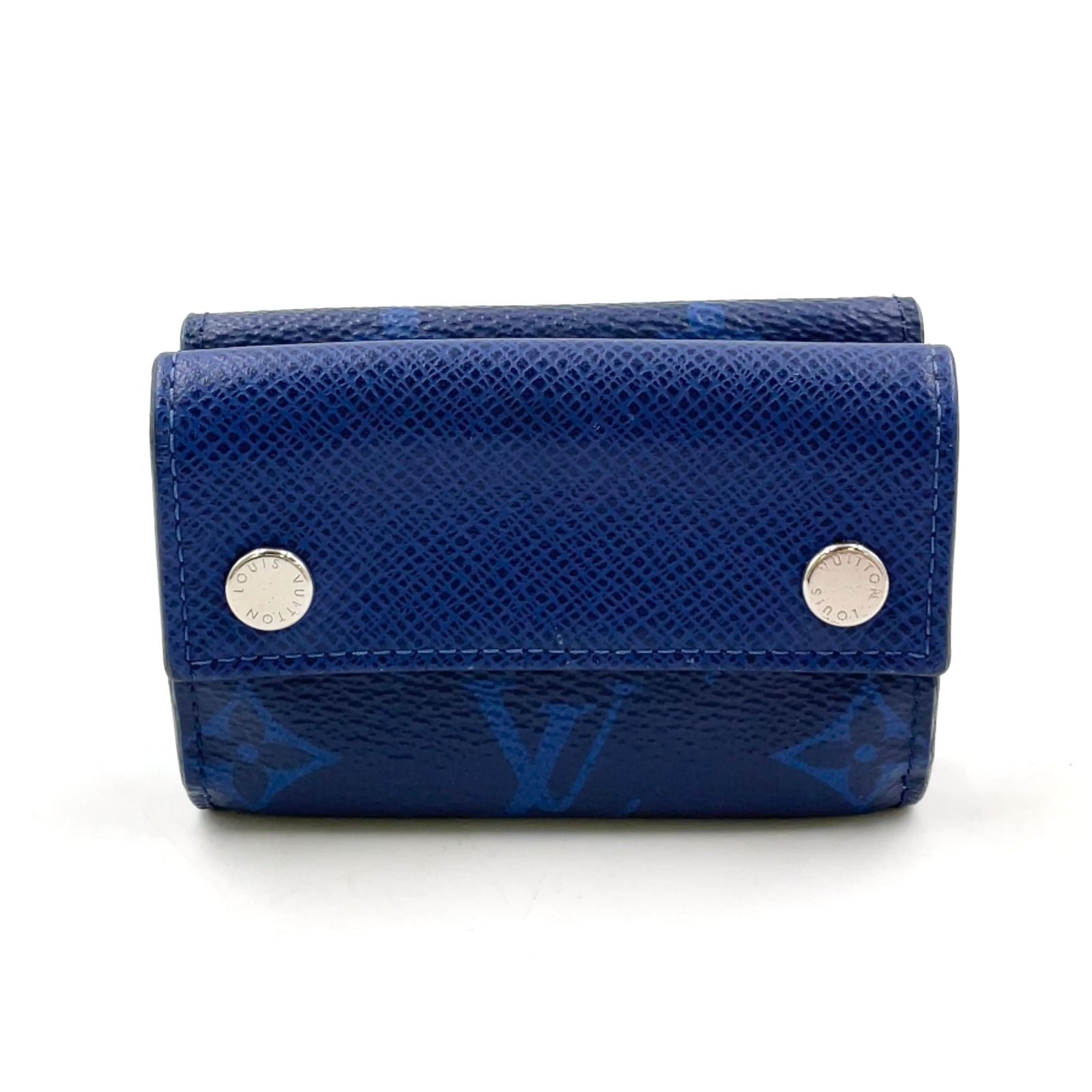 Louis Vuitton Discovery Compact Wallettaigarama Monogram Cobalt Leather Blue