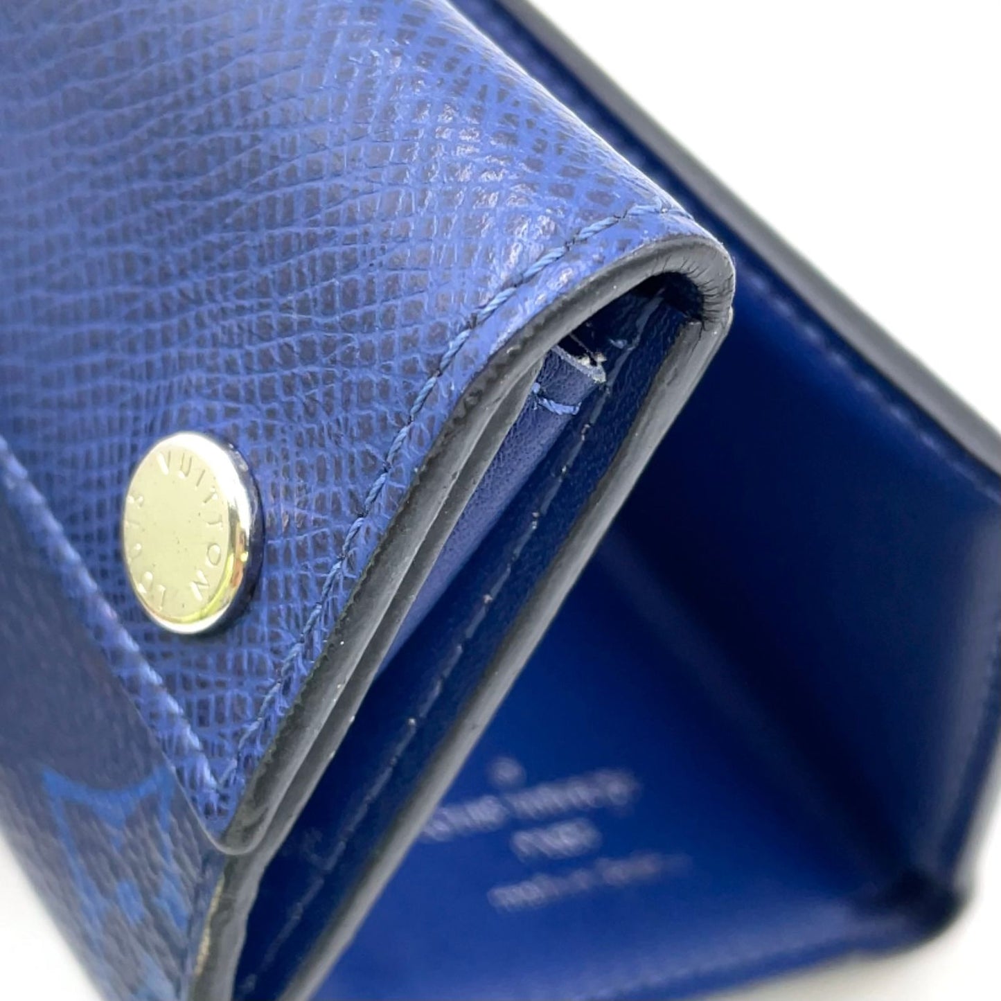Louis Vuitton Discovery Compact Wallettaigarama Monogram Cobalt Leather Blue — view 8