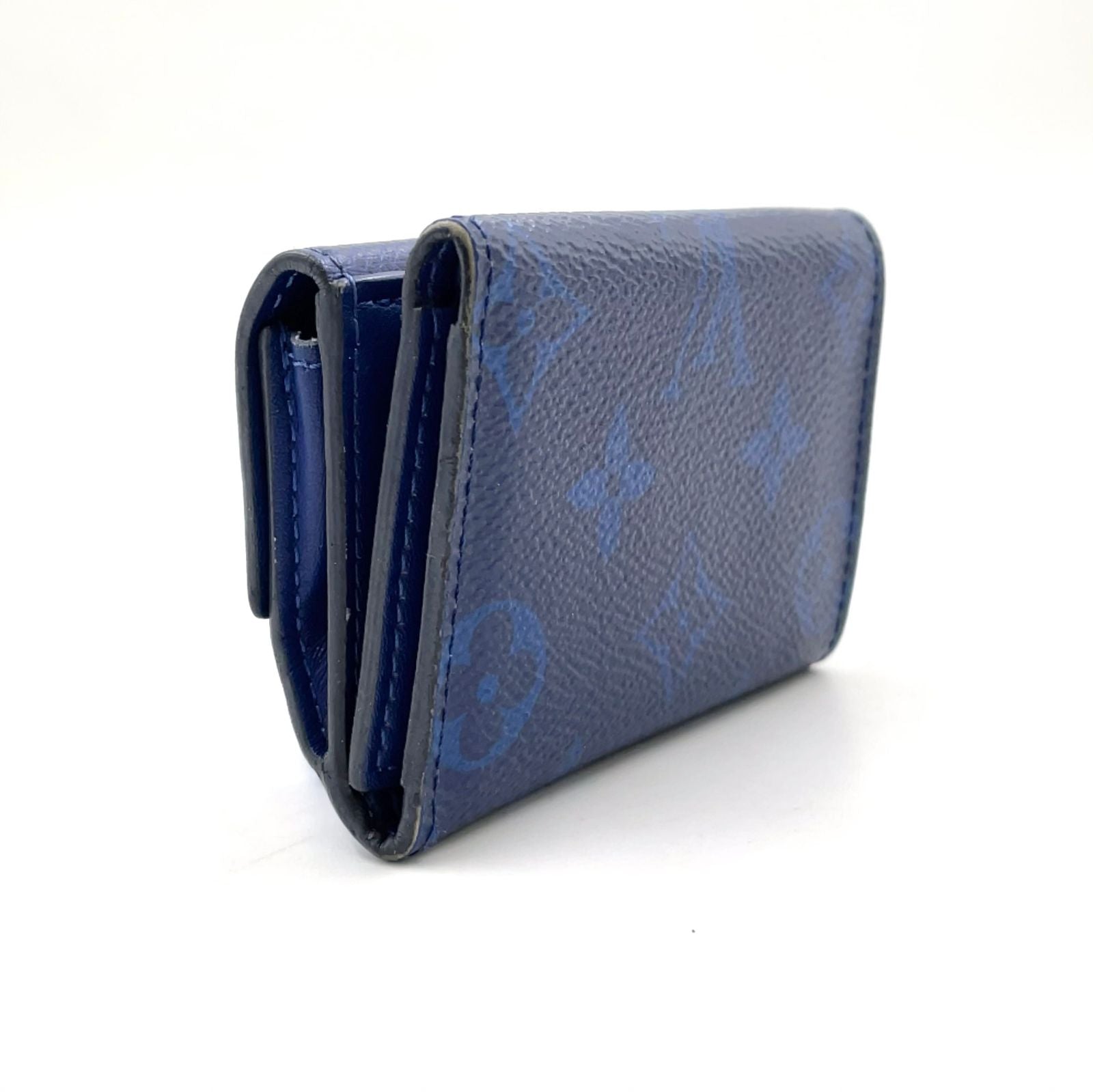 Louis Vuitton Discovery Compact Wallettaigarama Monogram Cobalt Leather Blue — view 2