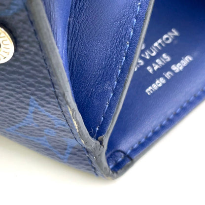 Louis Vuitton Discovery Compact Wallettaigarama Monogram Cobalt Leather Blue — view 7