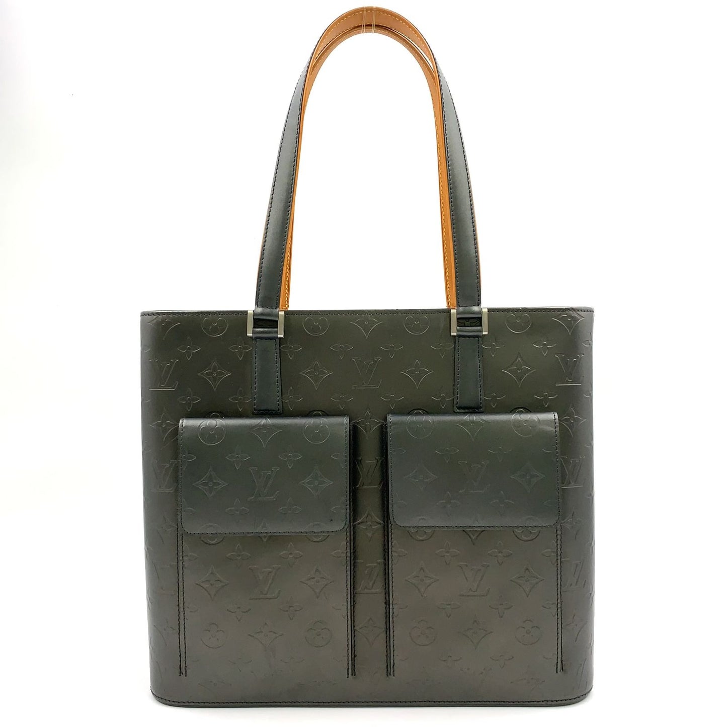 Louis Vuitton Wilwood Monogram Matte Noir Leather Black Tote Silver