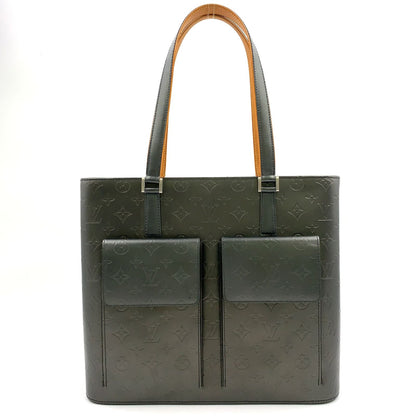 Louis Vuitton Wilwood Monogram Matte Noir Leather Black Tote Silver